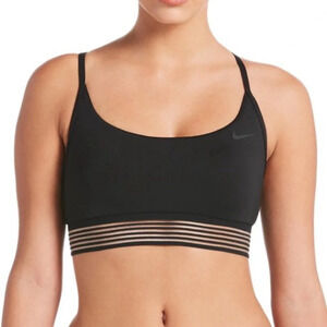 Nike Women Cross-Back Swim Top Size XS black on black bikini top